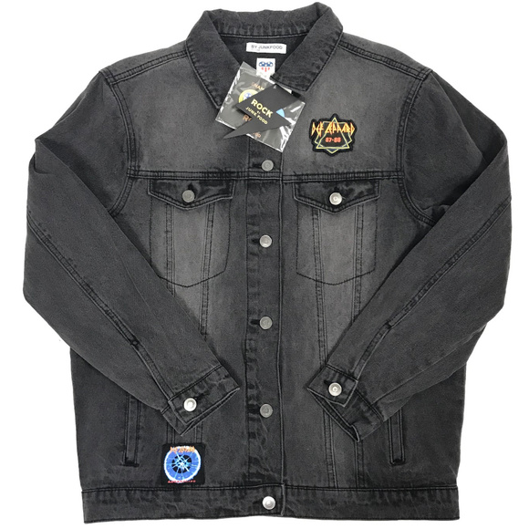Junk Food Clothing Other - Junk Food DEF LEPPARD Trucker Denim Jean Jacket